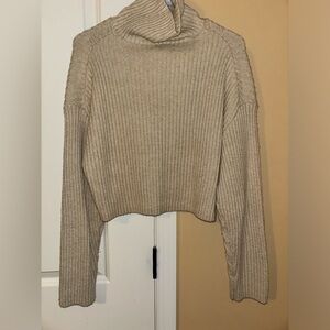 Cropped turtle neck sweature